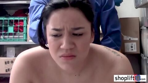 Big tits brunette teen done by a corrupt policeman