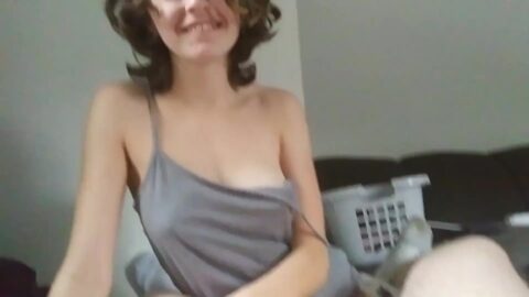 Beautiful Stepsis Sophie services brother playful morning blowjob!