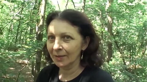 I fuck the wet hairy pussy of this hot granny with small natural tits until I squirt all over her
