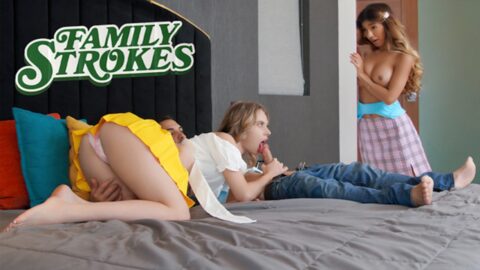 Step-Daughter Begs Her Stepdad To Let Her Nymphomaniac Bff Anya Olsen Stay The Night – FamilyStrokes