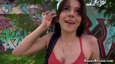 Brunette slut with natural medium tits and hairy pussy Riley Jean loves to swallows big dick and after own pussy fingering she shows amazing doggy style banging from Sean Lawless in POV