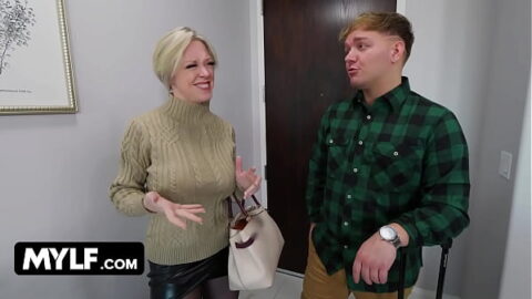Horny Stepmom Bounces Her Huge Tits Riding Her Hung Stepson – MYLF