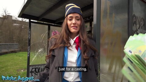 Public Agent – Fast hard fuck with big boobs Canadian flight crew multiple orgasms on thick cock