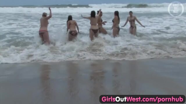 Girls Out West – Nasty lesbian orgy at the beach