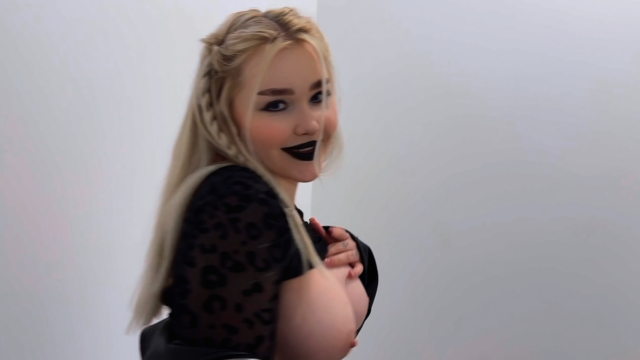 Goth girl teases with her pussy in the entryway! SHE’S ASKING FOR ANAL!