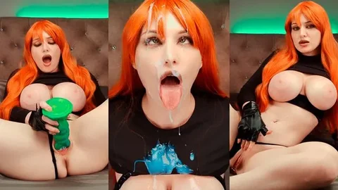 Redhead Cosplay Webcam: Anal Solo Play