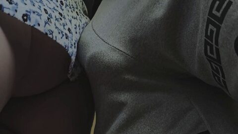 Forbidden Touch In The Subway! Stranger Risks and CUMS Inside Her Lace Panties