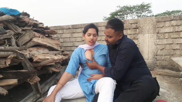 18 years virgin school girl big boob press by her step brother in outdoor Desi girl