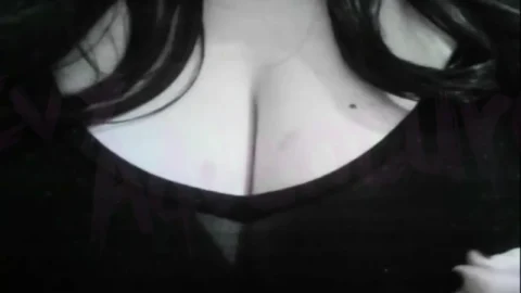 hotwife otaku nerdy Watching Hentai while playing with her Big Tits #3
