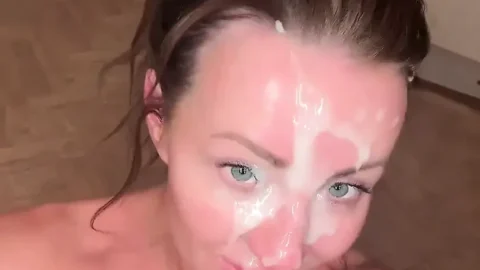 POV – Sloppy Blowjob by Busty Redhead Zoe Grey Showing off the Huge Cumshot on Her Face