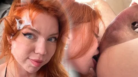 Who was she expecting from work? But all she got was cum on her face from her l
