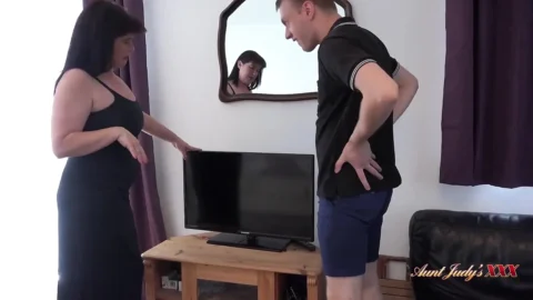 AuntJudysXXX – Busty 45yo housewife Janey seduces her stepson’s friend