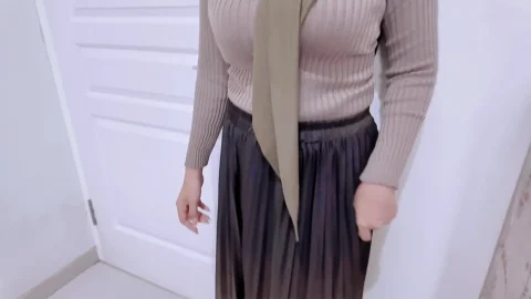 Boss traps sexy hijab secretary
