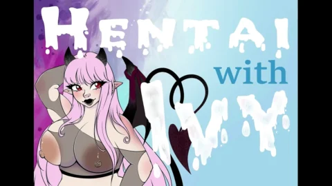Chubby Hotwife with Big tits watching hentai (Seika Jogakuin Kounin Sao Oji-san) while playing with a Big cock dildo #10