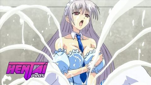 HENTAI PROS – Aya Hinata’s Wet Maid Uniform Gets Soaked As She Squirts And Takes A Bukkake Shower