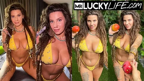 Juicy Mangoes, Lingerie Tease and Blowjob