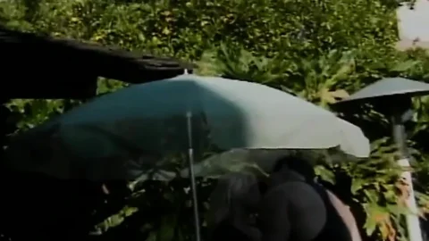 Classic Blonde MILF Rides Big Dick in the Backyard