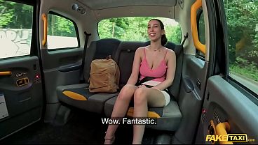 Cutey with incredible big natural tits cheating with taxi driver – Fake Taxi