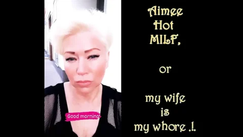 My slutwife, the famous Aimee Hot MILF, is coolly fingering her magical cunt in her webcam show! ))