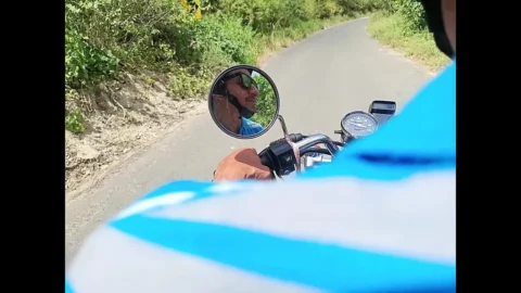 Old motorcyclist deliciously licks the pussy of his beautiful busty stepdaughter