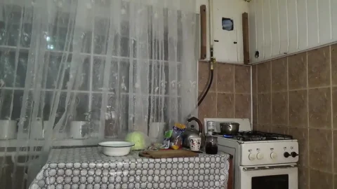Sexy messy housewife with big tits ! JOI! Tits covering in food!