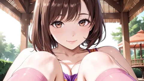 Big Tits Hentai Beauty Bounces Passionately on Tropical Porch – Dripping Wet!