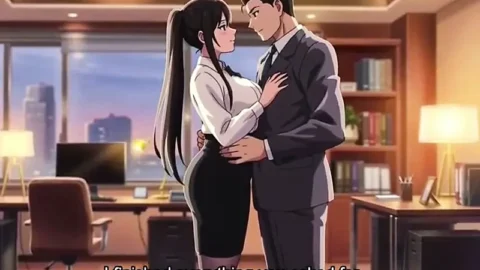 Big tits secretary gets bent over the desk by her boss for fucking private meeting