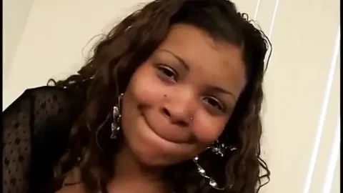 Long-haired black babe motorboards black dude’s big cock in her huge DD tits