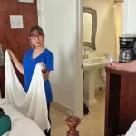 Towel Drop Leads to Unexpected Encounter