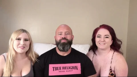 Desperate Amateurs hot big tit bbw babes Emmaand  Peach get their tight pounded hard by big white cock in this hot orgy action