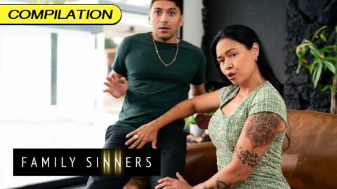FAMILY SINNERS – Watch This Steamy Tattooed Stepmom Compilation Proving Age Is Just A Number
